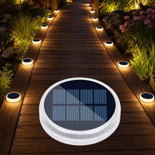 Lacasa Solar Deck Lights, 1 Pack Driveway Walkway Step Light Solar Powered