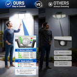 Solar Motion Sensor Lights Outdoor, 3000LM 282 LEDs Security Lights, 2 Pack