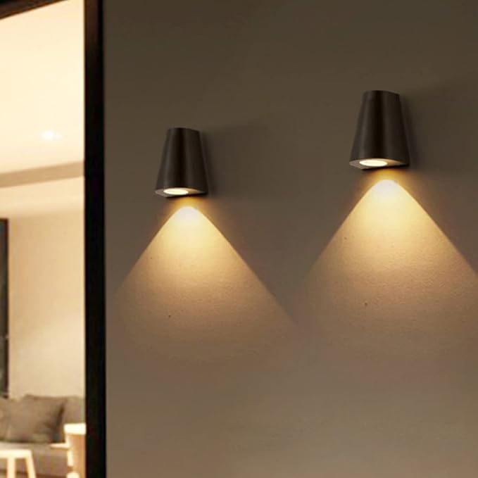 Uonlytech Wall Sconce Light Indoor Wall lamp Solar Light Outdoor Sconce Outdoor Porch Garden lamp Down Garden Solar Porch up and Down s LED