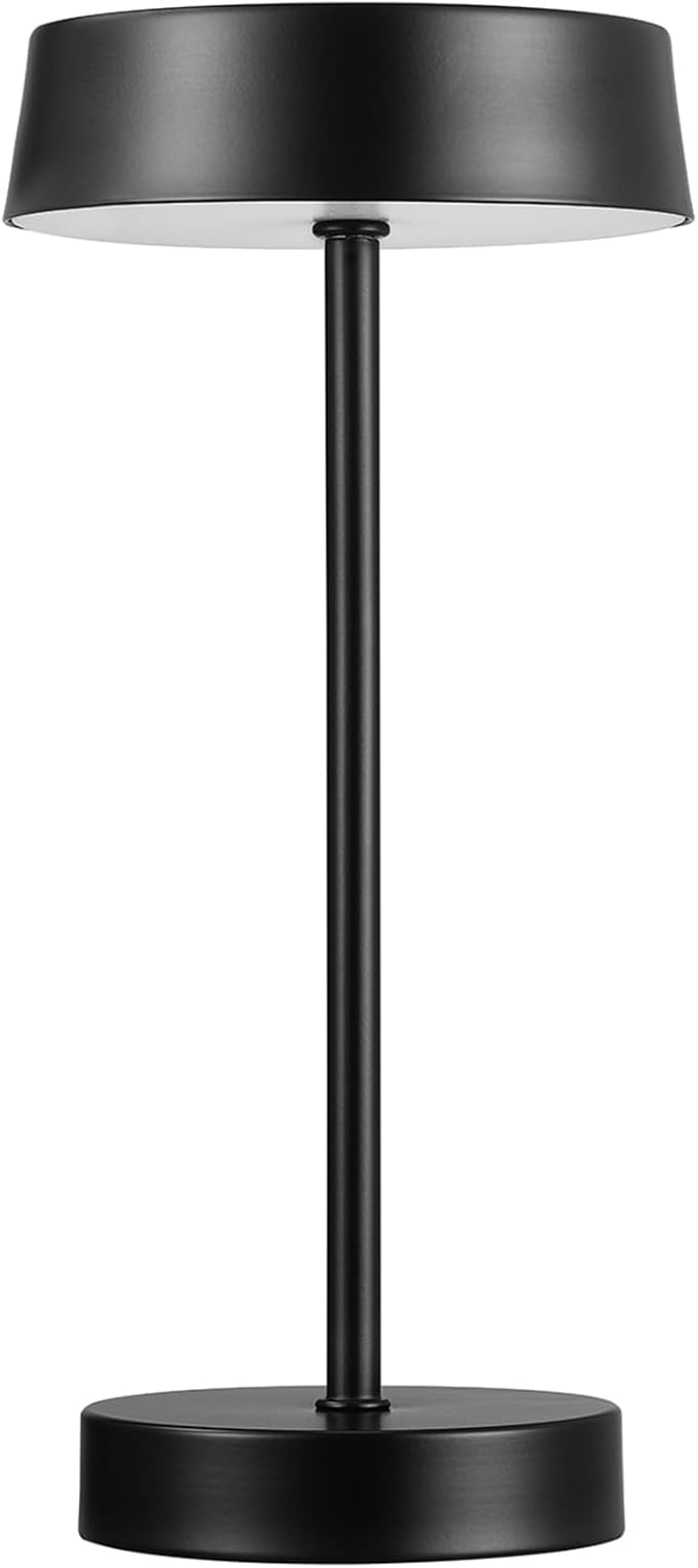 Globe Electric 60000018 12" 1.5W LED Integrated Outdoor Table Lamp, Matte Black, Rechargeable Battery, Micro USB Cable Included, On/Off Touch Switch, Home Improvement, Patio Décor, Outdoor Table Décor