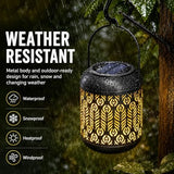 LeiDrail Peacock Feather Solar Lanterns, Outdoor Hanging Lights, 4 Pack