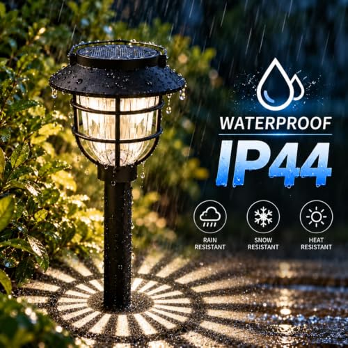 Springwind 10 Pack Solar Lights Outdoor Waterproof Pathway Garden Lights