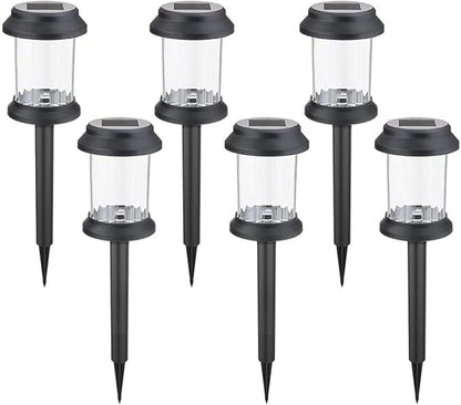 GLEAVI 6pcs Solar Lawn Lamps Outdoor Landscape Lights Waterproof LED Garden Path Lights Ground Plug Night Lighting for Patio Yard Decor