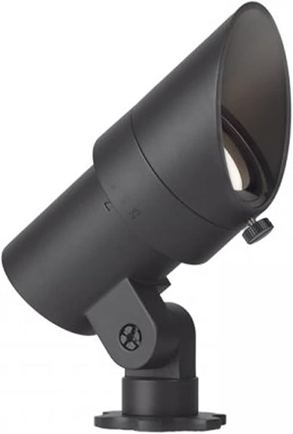 WAC Landscape Lighting, LED 12V Small Size Accent Light with Adjustable Beam Angle and Integral Brightness Control 50-420 Lumens 2700K Warm Built-in LED in Black