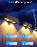 Fence Lights Solar Powered with Remote 16 Pack, 60 Lumen 9 Fixed Colors