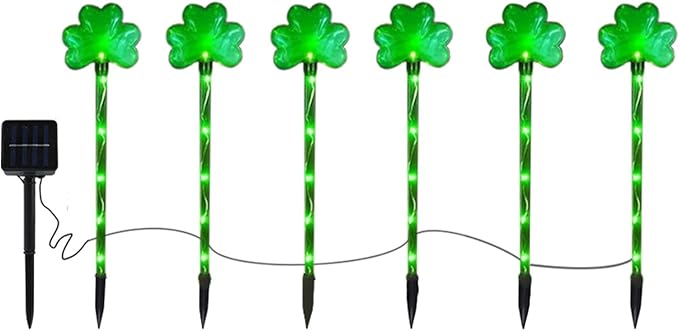 Valentines Solar Lights Outdoor - St Patty's Day Decorations, St. Patrick’s Day Yard Art | St. Patrick’s Day Lawn | Lumora