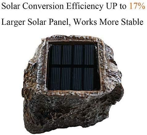SunKite Solar Powered Rock Light, 4 Pack 10 LED Waterproof Garden Stone Lights Outdoor Landscaping Spotlights, Yard | Lumora