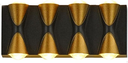 Exterior Lights Wall Mount, Up and Down Wall Lamp Indoor 8W Warm White 3000K Porch Lights IP65 Waterproof Morden Wall Sconces Lighting for House Stairs Garage Patio Cafe (Black)