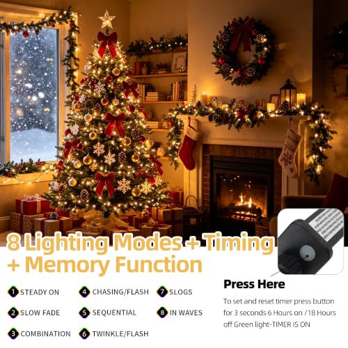 Chuya Christmas Tree Lights Outdoor Indoor String Lights,1000 LED 328FT