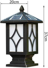Lights Outdoor Retro IP65 Waterproof Black Solar Column Lamp External Listing Garden Landscape European Outdoor | Lumora