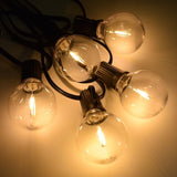 Hometown Evolution, Inc. G50 2" LED Plastic Filament Outdoor Patio String Lights with 0.6 Watt Light Bulbs (G50 LED | Lumora