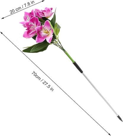 BESTOYARD Led Solar Flower Stake Lamp Outdoor Garden Light Design for Elegant Decoration Easy Installation for Pathway and Lawn Decor