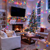 JMEXSUSS 200 LED Multicolor Christmas Lights, 66ft String Lights Plug in