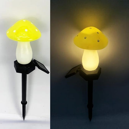 Generic Mushroom Solar Lights Outdoor, Waterproof Mushroom Landscape Lights 8 Lighting Modes Mushroom Garden Fairy Lights (Yellow, 12 Pack)