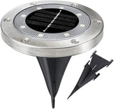 SagaSave 4 Pcs Solar Light with 8 LED Light Beads Outdoor Waterproof Garden Light Pathway Disk Bright in Ground | Lumora