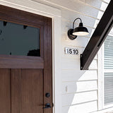 Design House Mason Farmhouse Gooseneck Barn Light, Outdoor Exterior Porch or Patio Wall Light Fixture, Satin Black, 8 Inch Diameter, 1-Pack, 579367