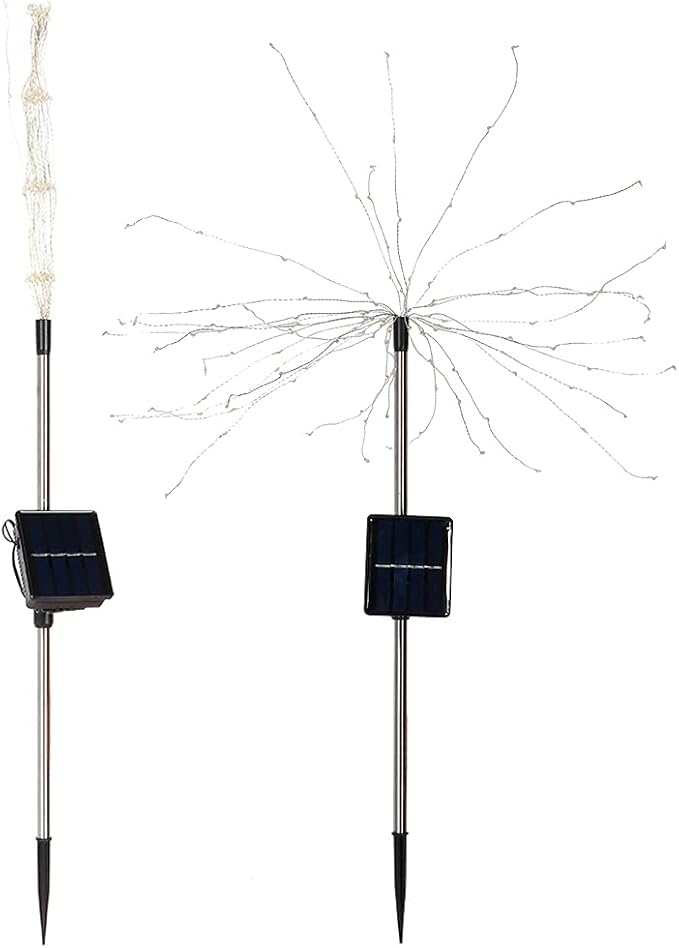 Solar Garden Decorative Lights Outdoor Solar Lawn Light Solar Pathway Light DIY Flexible Wire Warm White Colorful Light for Backyard Flower Beds Fences ABS Stainless Steel 82cm (Warm White Light