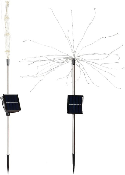 Solar Garden Decorative Lights Outdoor Solar Lawn Light Solar Pathway Light DIY Flexible Wire Warm White Colorful Light for Backyard Flower Beds Fences ABS Stainless Steel 82cm (Warm White Light