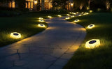 3 Pcs Led Garden Pathway Lights, Solar Outdoor Ground Lights, Hexagon Umbrella Design, Waterproof, Warm White For | Lumora