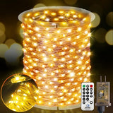 KNONEW 400FT 1200LED Outdoor Fairy Lights Plug in Warm White Xmas Decor