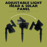SEDLAV Solar Outdoor Lights Waterproof - Solar Powered Black Metal Color Lock LED Spotlight - Motion Sensor Outdoor | Lumora