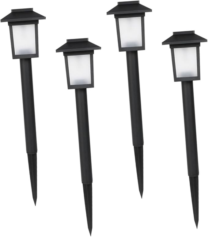 POPETPOP 4pcs Solar Garden Lights Led Outdoor Landscape Lamps Easy to Install Solar Energy Lighting for Patio and Pathway Decor