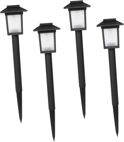 POPETPOP 4pcs Solar Garden Lights Led Outdoor Landscape Lamps Easy to Install Solar Energy Lighting for Patio and Pathway Decor