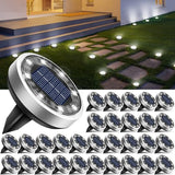 btfarm 30 Pack Solar Lights Outdoor Waterproof, 8 LED Solar Ground Lights