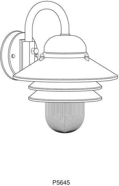 Progress Lighting P5645-30 Single-Light Plastic Outdoor Wall Lantern with Prismatic Acrylic Shade, White