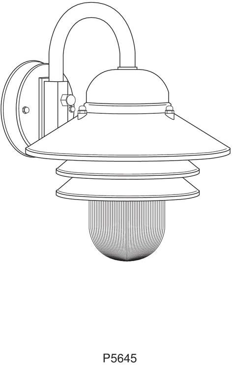 Progress Lighting Newport Collection 1-Light Clear Prismatic Acrylic Shade Transitional Outdoor Wall Lantern Light Textured Black