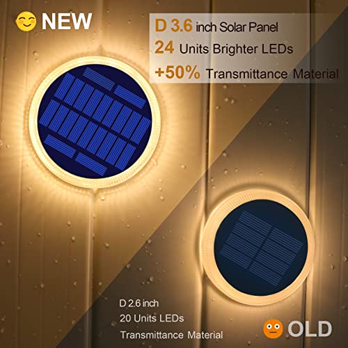 YiLaie Solar Step Dock Deck Stair Stick on Lights for Outside Solar Powered