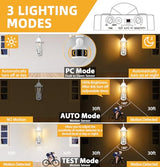 Lamomo Motion Sensor Outdoor Wall Lights, Outside Porch Lamps, White
