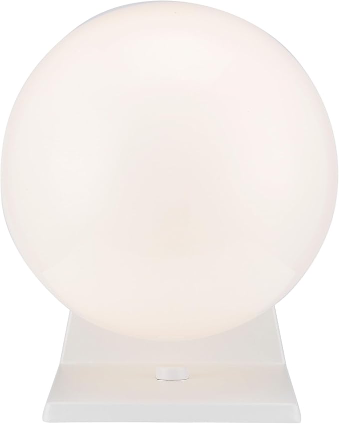 TRANS GLOBE Imports 4800 WH Transitional One Light Wall Lantern from Pershing Collection in White Finish, 7.00 inches