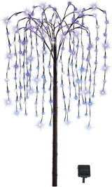 Collections Etc. LED Solar Willow Tree, Outdoor Solar Tree with Colorful Solar-Powered Lights with Adjustable | Lumora
