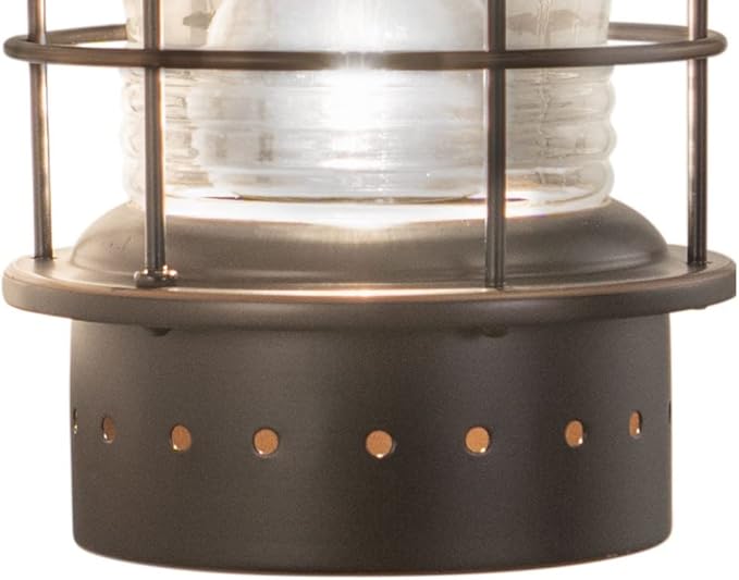VAXCEL Hyannis 12.25 in. H 1-Light Burnished Bronze Coastal Outdoor Wall Sconce Made of Durable Steel, Clear Ribbed Glass Shade, LED Compatible, Use for Exterior Porch Patio Front Door or Garage