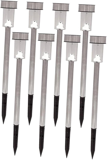NUOBESTY 8Pcs Solar Ground Lights Tube LED Garden Landscape Lamp for Pathway Driveway Outdoor Light Solar Garden