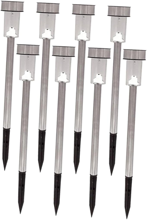 NUOBESTY 8Pcs Solar Ground Lights Tube LED Garden Landscape Lamp for Pathway Driveway Outdoor Light Solar Garden | Lumora