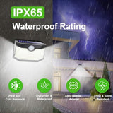 HMCITY 120 LED Solar Lights Outdoor with Motion Sensor, 1 Pack, Black
