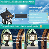 Dusk to Dawn Solar Lamp Post Light,18.5in, Matte Black