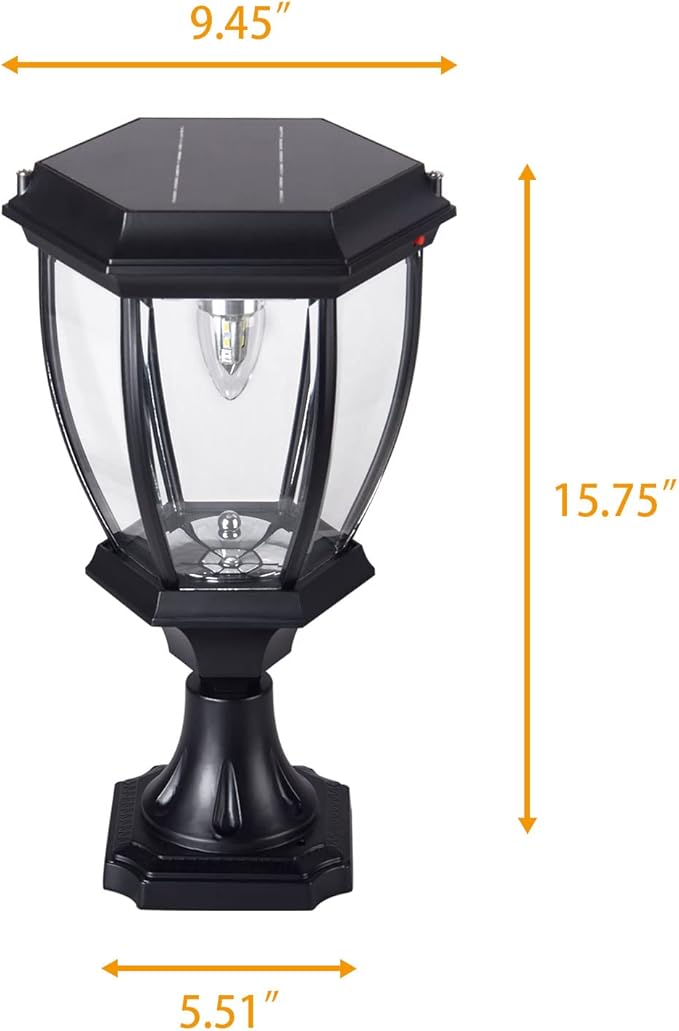 Kendal Solar Post Lights Outdoor, Waterproof Fence Solar Powered Pillar LED Light, Solar Deck Post Lights | Lumora