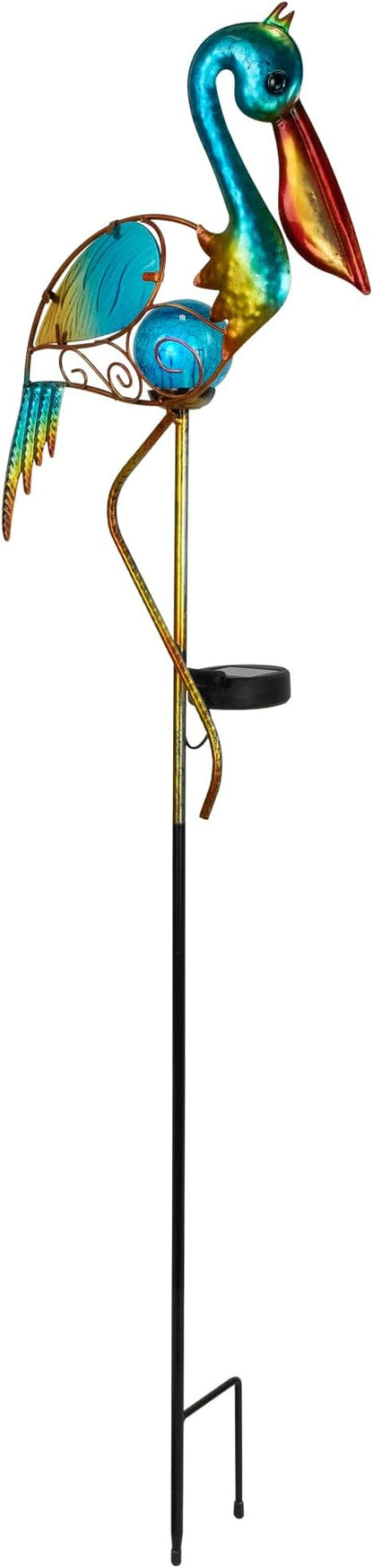 Solar Lighted Pelican Outdoor Garden Stake - 37.5"