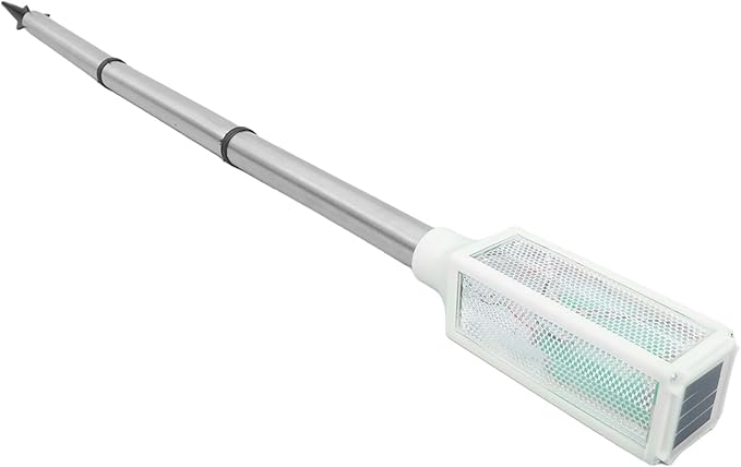 BESTonZON Solar Stake Light Outdoor Solar Pathway Lights for Patio and Garden White LED Lawn Lighting Warning Lamp for Yard and Courtyard