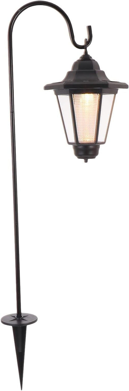TOYANDONA Solar Lawn Light Hexagonal Vintage Outdoor Waterproof Solar Pathway Lamp for Garden Yard Landscape with Warm Yellow Glow