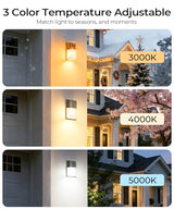 CINOTON 30W LED Wall Pack Light, 3CCT 3600LM, Dusk to Dawn Sensor, 2 Pack