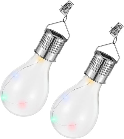 4pcs Solar LED Bulbs Copper Wire for Outdoor Hanging Lights Colorful Garden Decoration