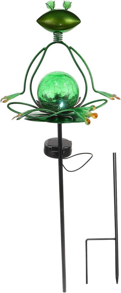 SUPVOX Solar Frog-Shaped Outdoor Light Led Lamp for Garden Decor Energy-Saving Solar Pathway Lighting for Courtyards Parks and Paths
