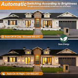 Dawn to Dusk Sensor Outdoor Wall Light Fixtures Waterproof Anti-Rust Exterior Lighting Fixtures Black Outdoor Wall Lantern for Porch Patio Front Door Garage House