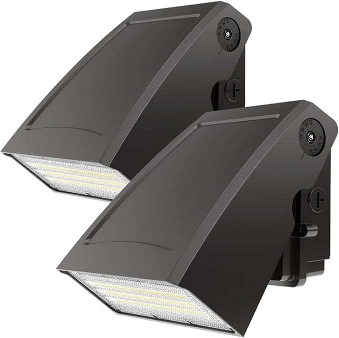 HYPERLITE LED Wall Pack 40W: 5200lm 5000K 0-90°Adjustable ETL Certified - 2PACK Wall Pack Lights Outdoor LED Small Wall Pack Downlight for Garage Yard Shop Doorway Barn Alleyways Entryway