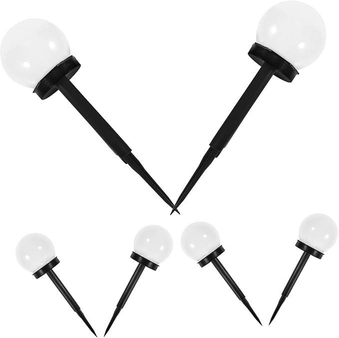 Solar Lawn Light Bulbs Pack of 6 Waterproof Outdoor Garden Lights Solar Lamp for Courtyard Simple Install Landscape Lighting Tools