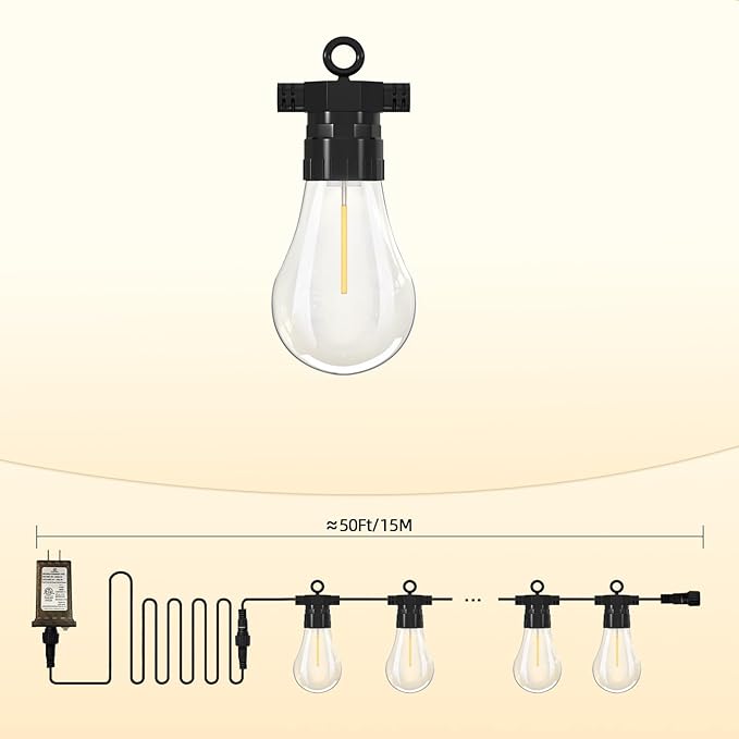 Outdoor String LED Patio Lights ADS-50FT